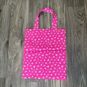 Pink Floral Tote Bag